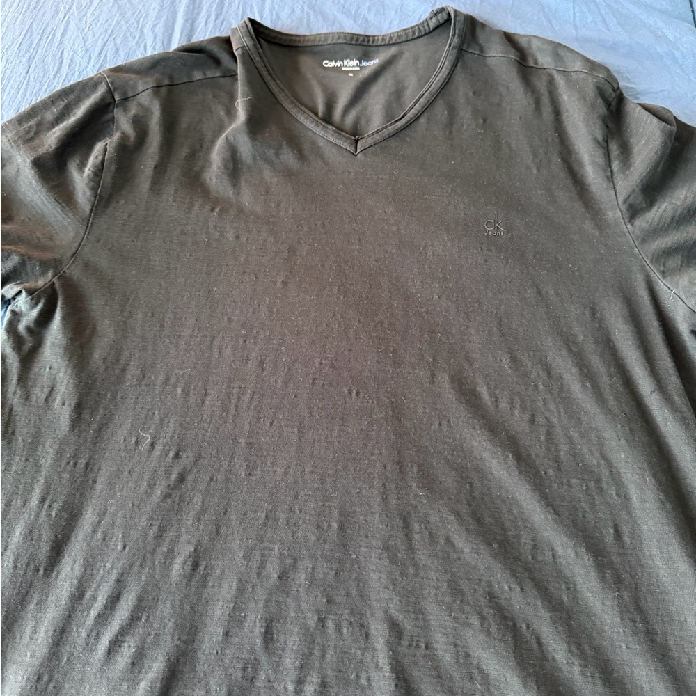 Calvin Klein Black V-Neck Tee
